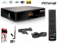 RECEPTOR SATÉLITE FULL HD MINI COMBO + PEN WIRELESS WLN-880 - AMIKO